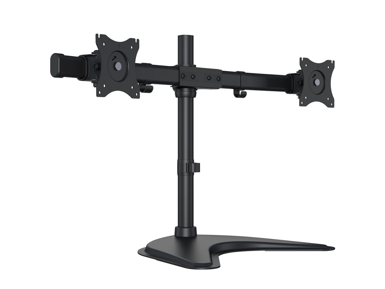 Multibrackets M Deskstand Basic Dual | VESA 75x75-100x100 | Max 8kg | Tablestand | Black