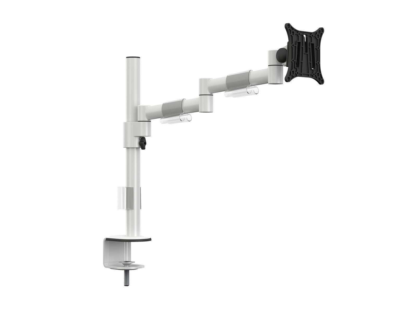 Multibrackets M VESA Deskmount Officeline Single II White | VESA 75x75-100x100 | Max 8kg | Desk clamp | White