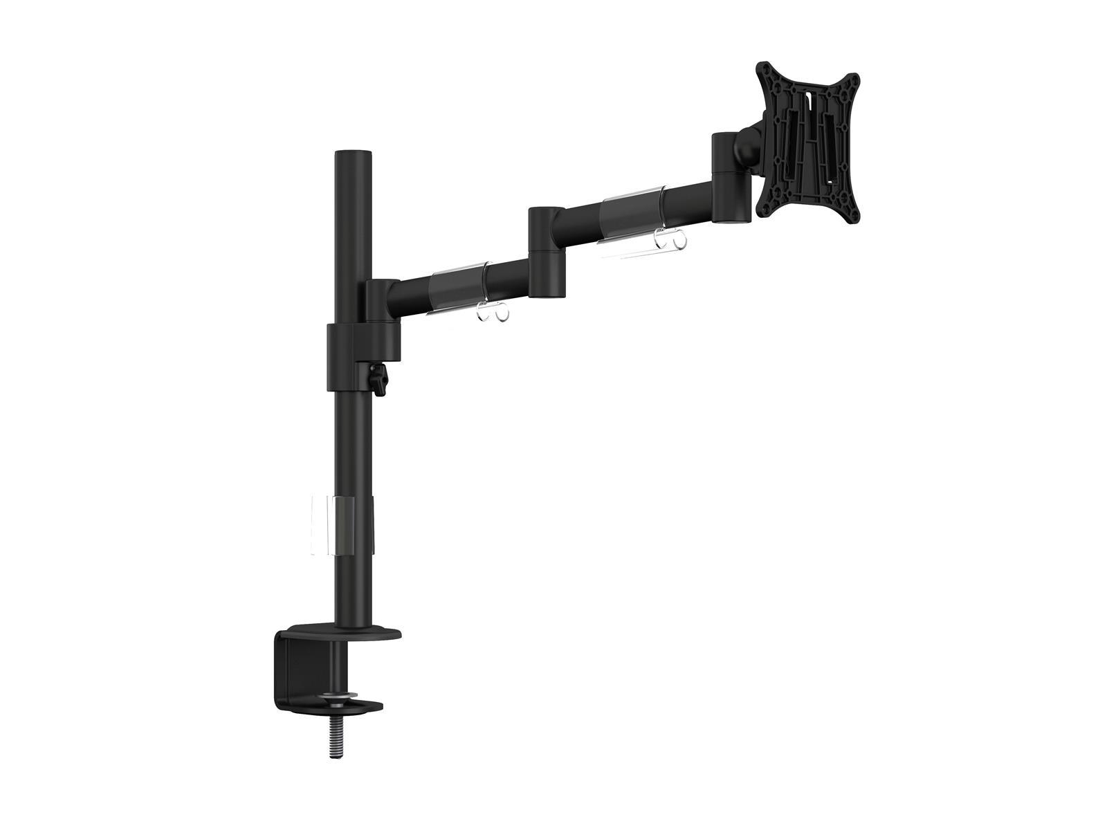 Multibrackets M VESA Deskmount Officeline Single II Black | VESA 75x75-100x100 | Max 8kg | Desk clamp | Black