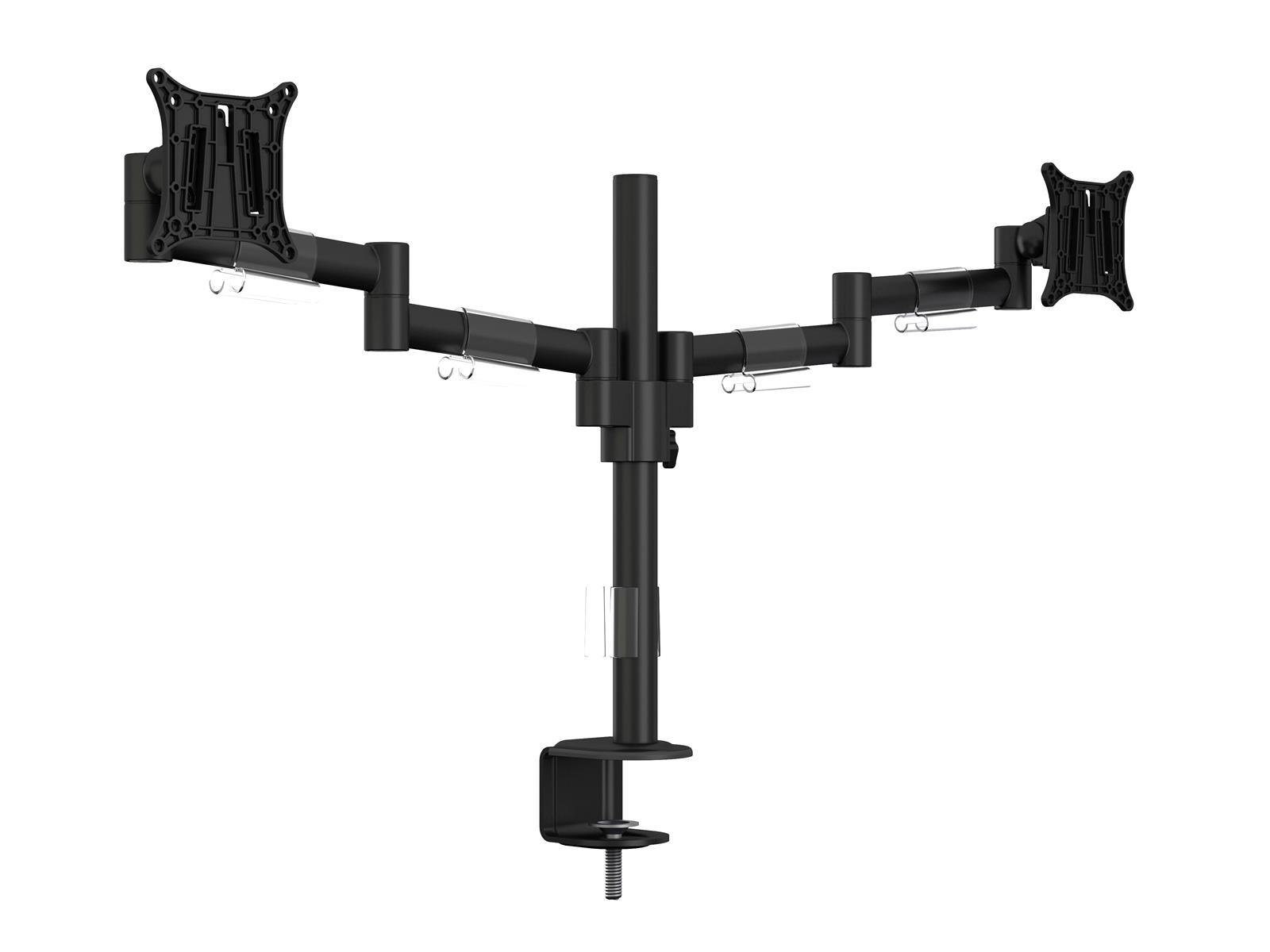 Multibrackets M VESA Deskmount Officeline Dual Black | VESA 75x75-100x100 | Max 7.5kg | Desk clamp | Black