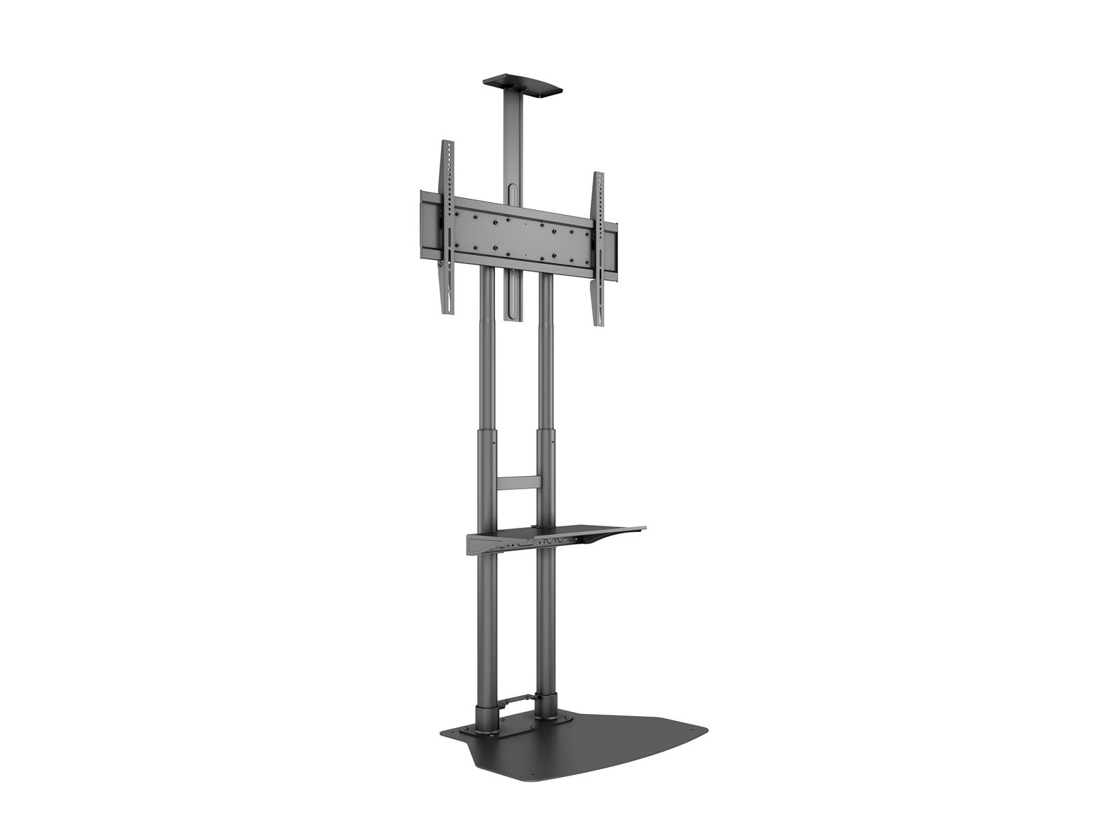 Multibrackets M Public Floorbase Basic 180 incl shelf & cameraholder | Adjustable 1350mm 1650mm | VESA 200x200-800x500 | Max 90kg | Black