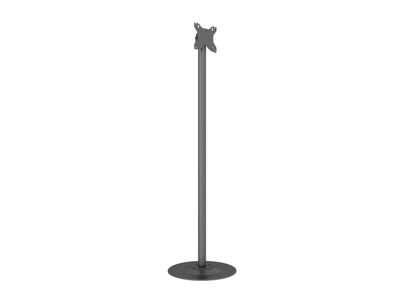 Multibrackets M Pro Series Single Pole Floorbase | Fixed 1000mm | VESA 75x75-100x100 | Max 10kg | Black