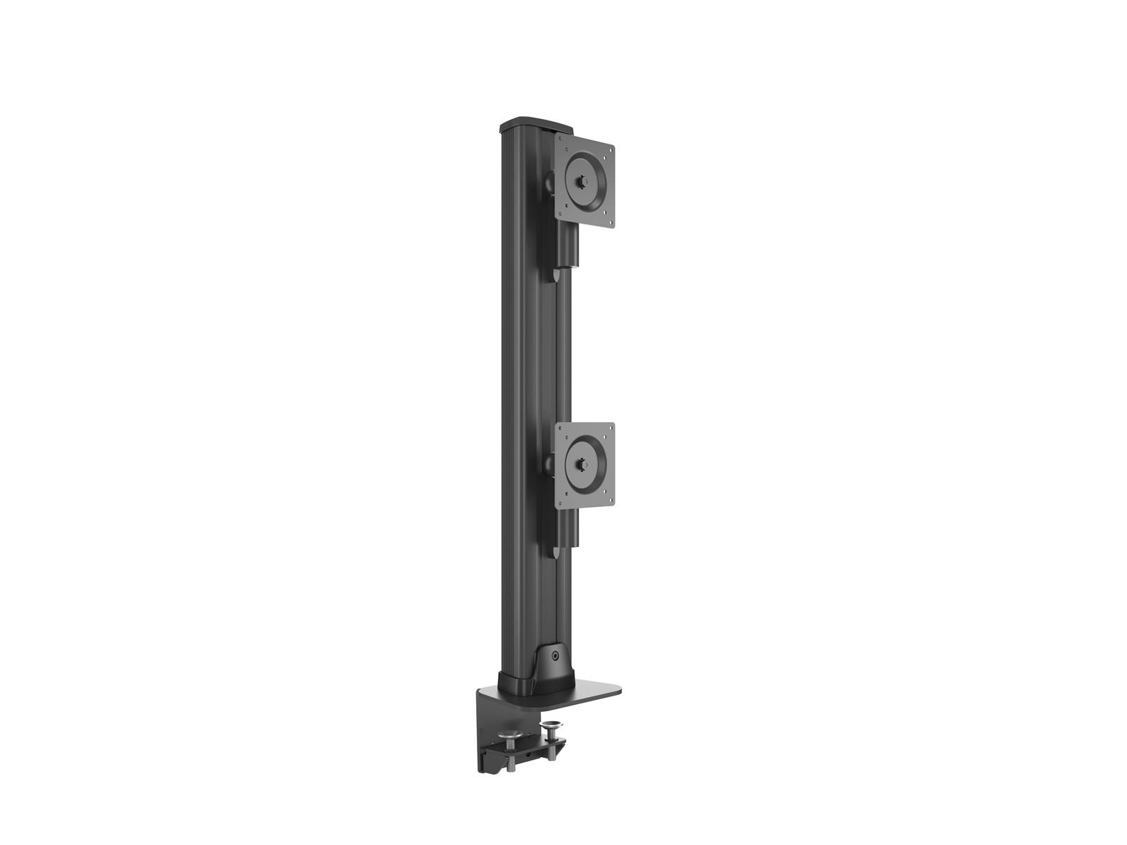 Multibrackets M VESA Deskmount HD Dual Vertical Widescreen 32" - 50" | VESA 75x75-100x100 | Max 24kg | Desk clamp | Black