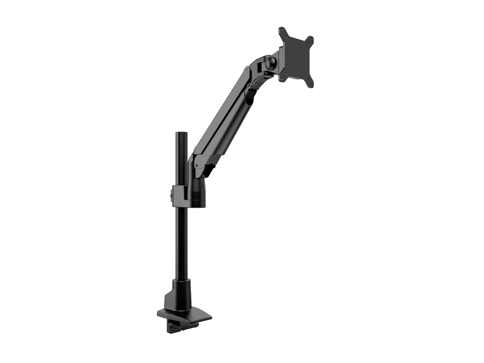 Multibrackets M VESA Gas Lift Arm Basic Pole | VESA 75x75 - 100x100 | Max 10kg | Desk clamp | Black