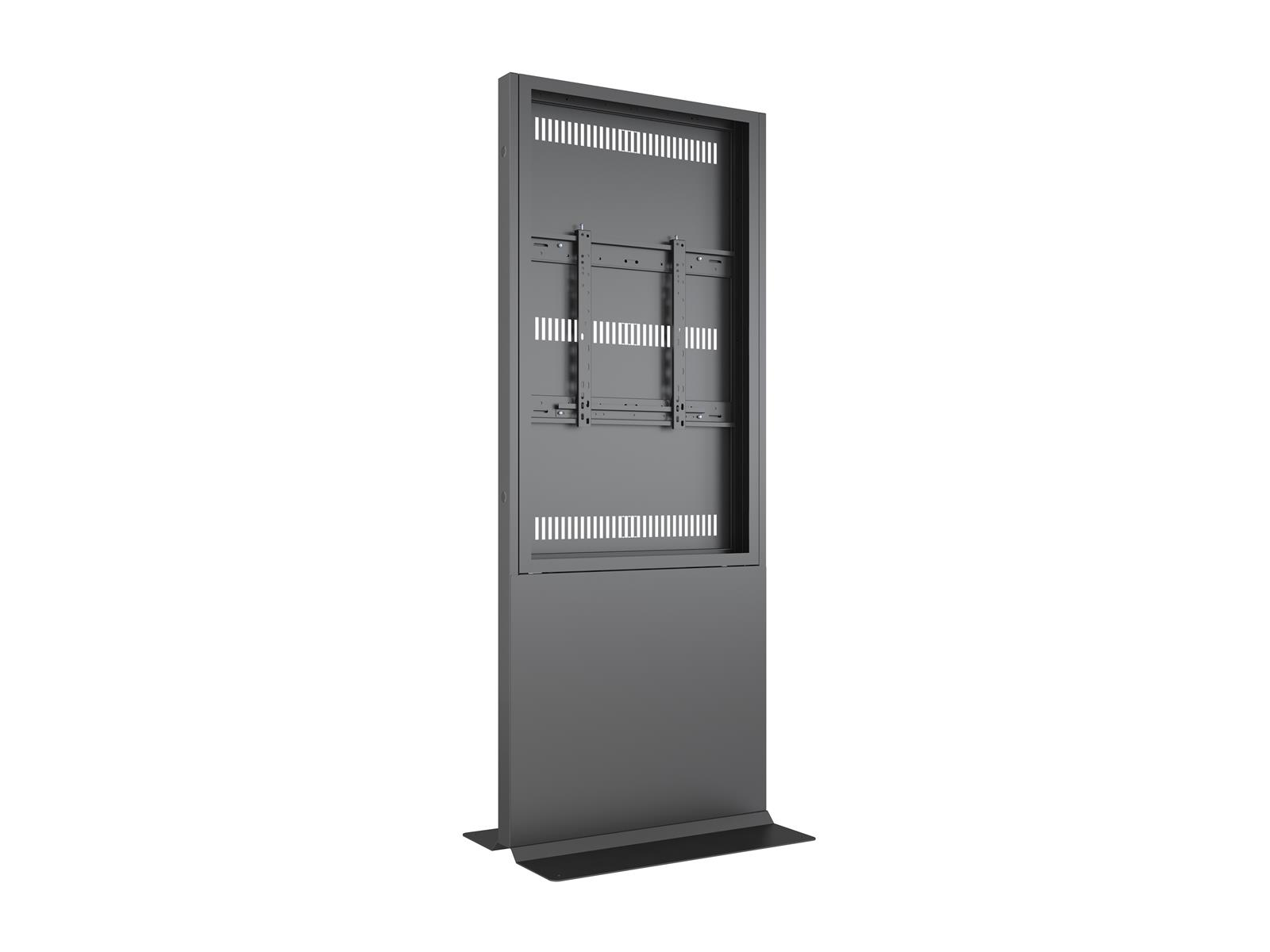 Multibrackets M Pro Series – Enclosure Totem Covered 55” Floorbase | 55" | Portrait | Floor | Protective Glass | Black |