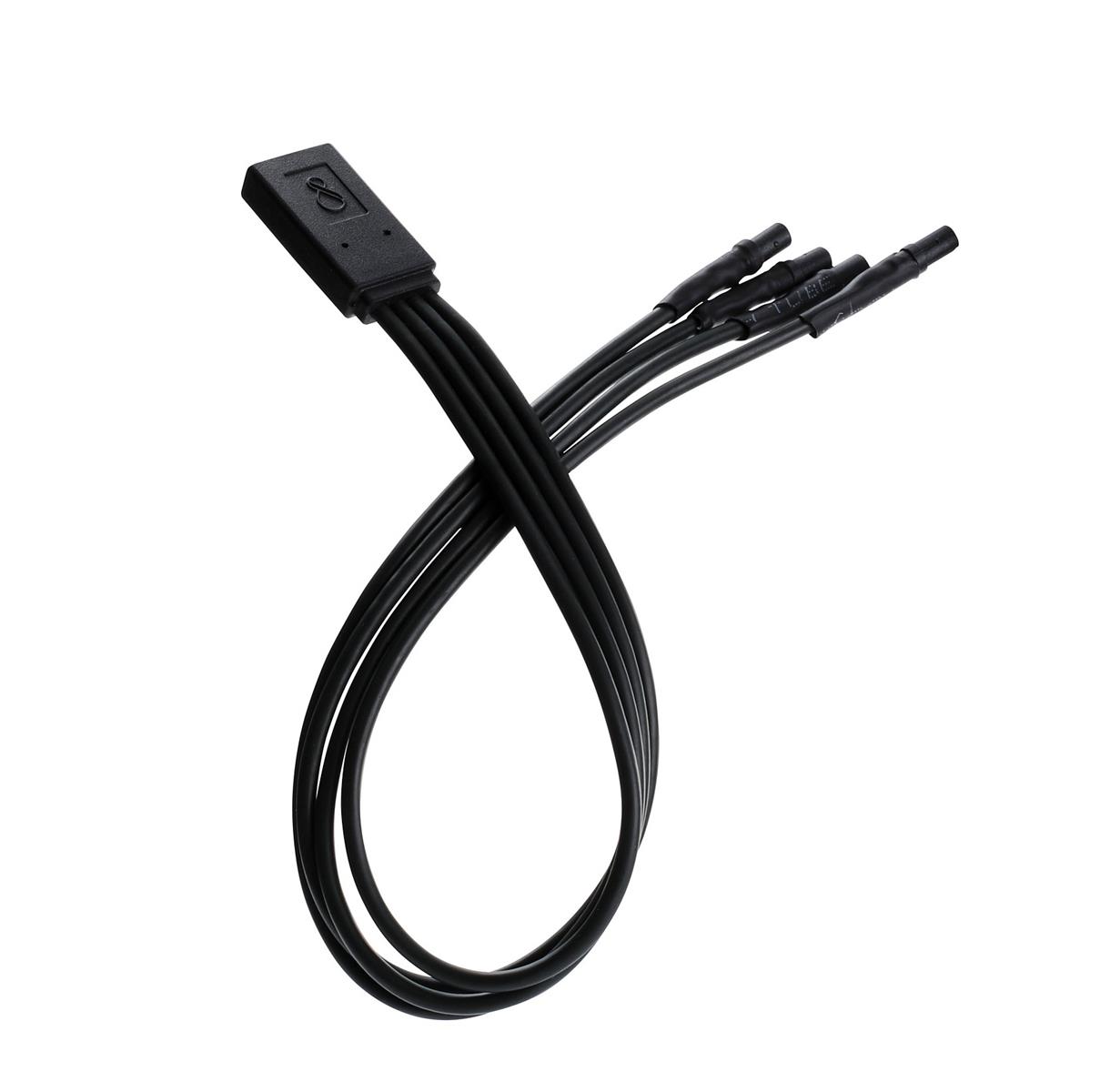 Ochno Socket with RGB Button | USB-C outlet w. locking screw 1m cable | Table, flush installed | Black
