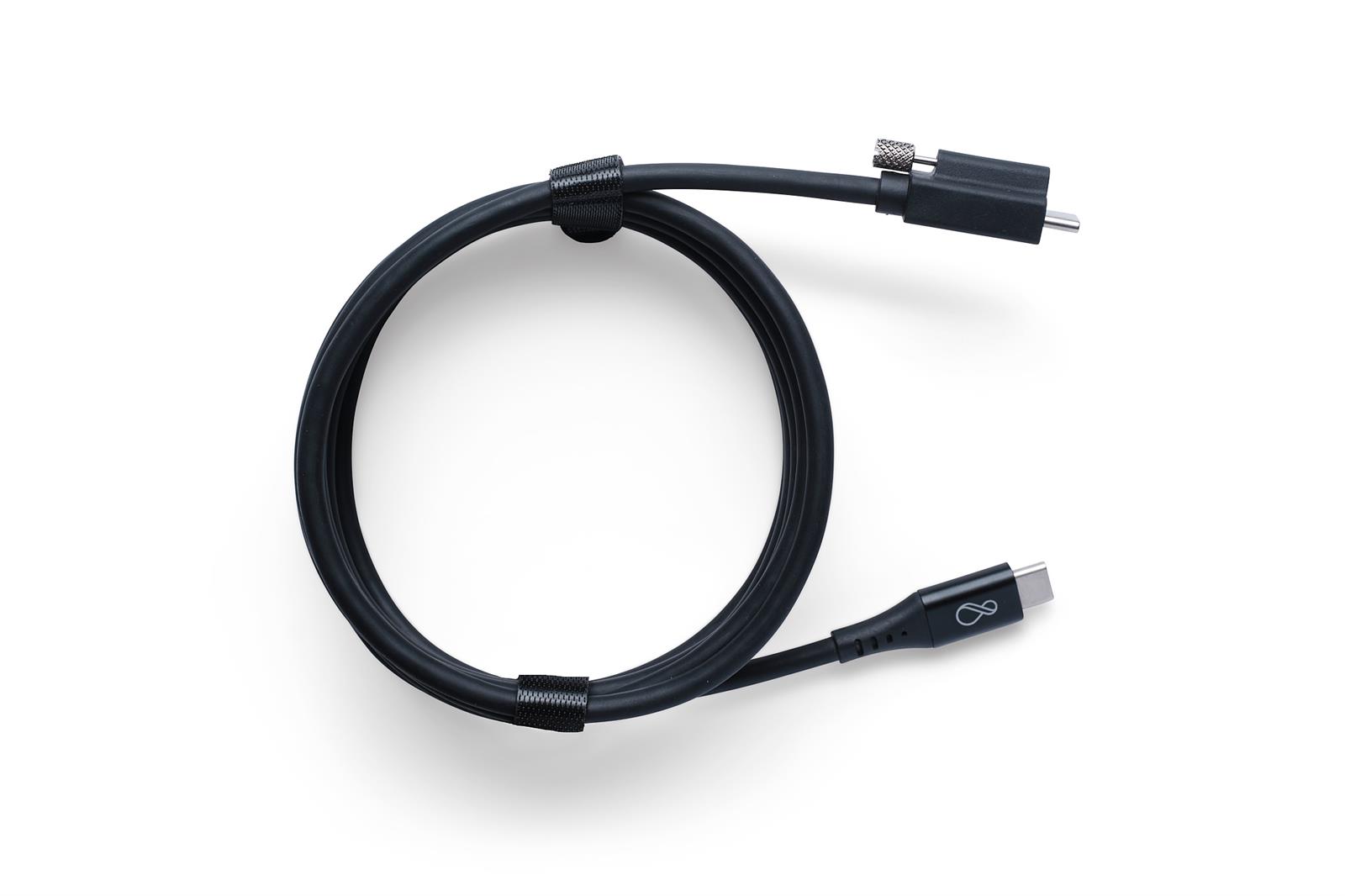 Ochno USB-C Cable | With Screw Lock | DP 1.4 Video Alt Mode | Male/Male | USB-C - USB-C | 3.2 Gen 2 | 2m | Black