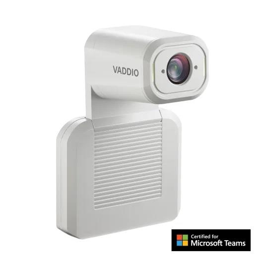 Vaddio IntelliSHOT-M | Teams Certified | 1920x1080 | 20x Opt. Zoom | 70.2° Fov. | Fixed Optic (EPTZ) Roomcamera | White