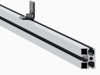 SMS MDW Pillar 2x2000 mm | Fixed 4000mm | Silver