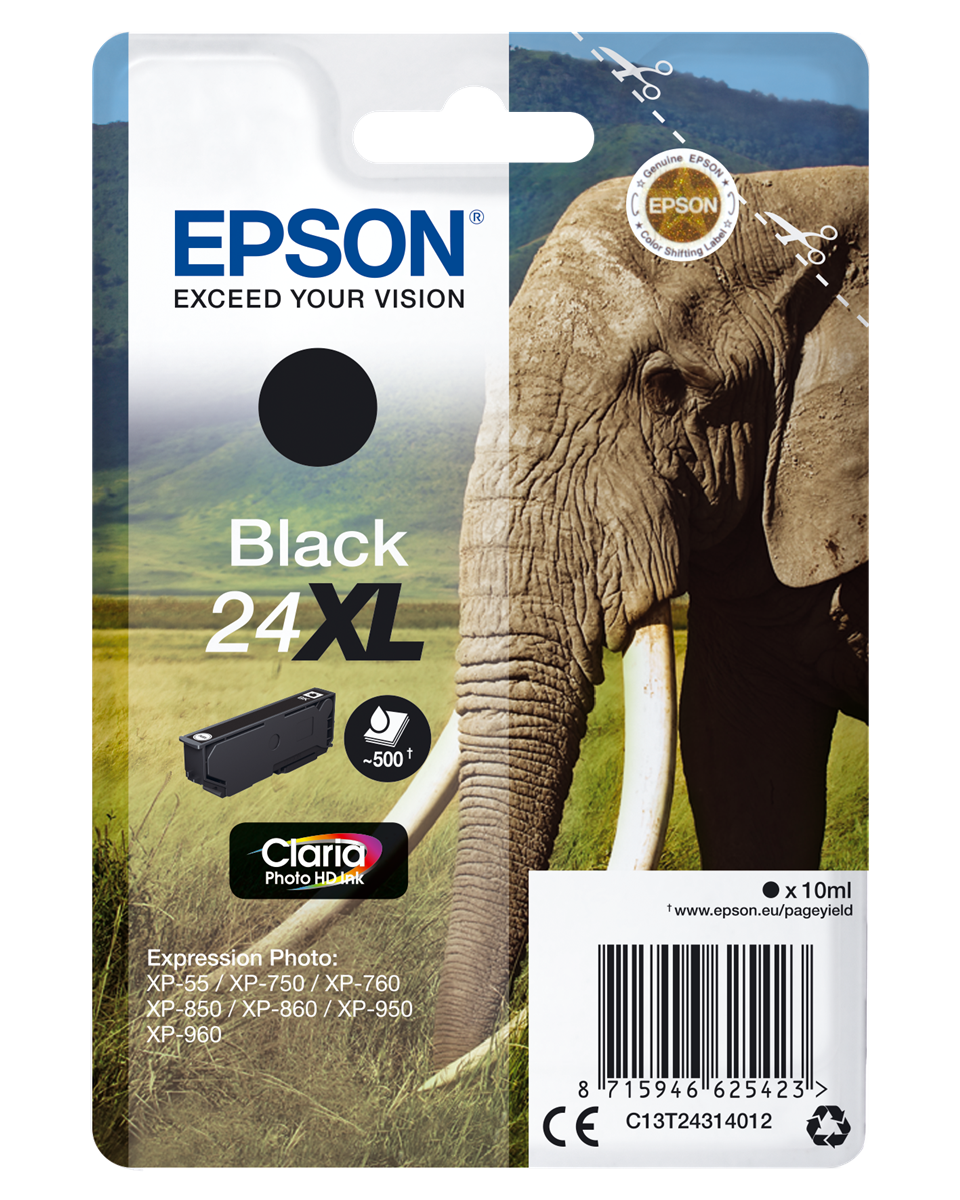 Epson Enpack 24XL Claria Photo HD-bläck | 500Pages | Black