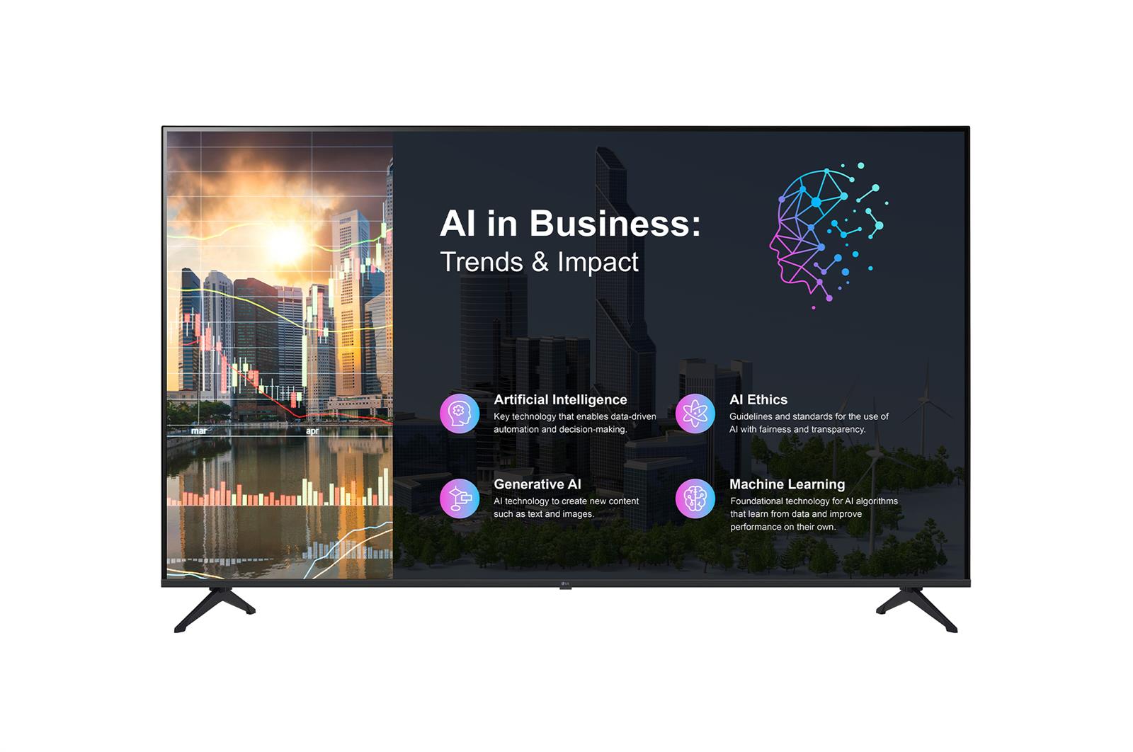 LG 65PK640S0LB | 65" | 3840 x 2160 | 300Nits | 16/7 | Built-in speaker | TV Tuner | TV Signage with Essential Function