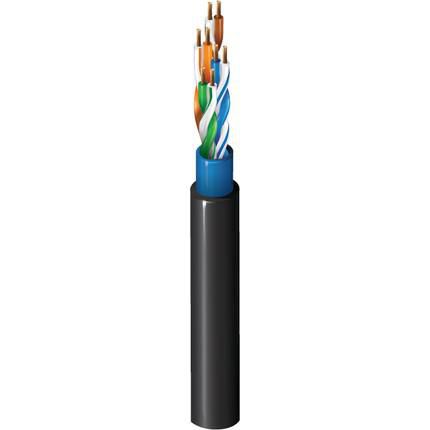 Belden CatSnake® Category 5E Tactical Upjacketed Cable, 4 Bonded-Pairs, U/UTP, 152MT ,Matte Black