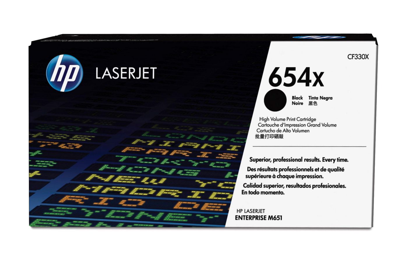 HP 654X High Yield Black Original LaserJet Toner Cartridge
