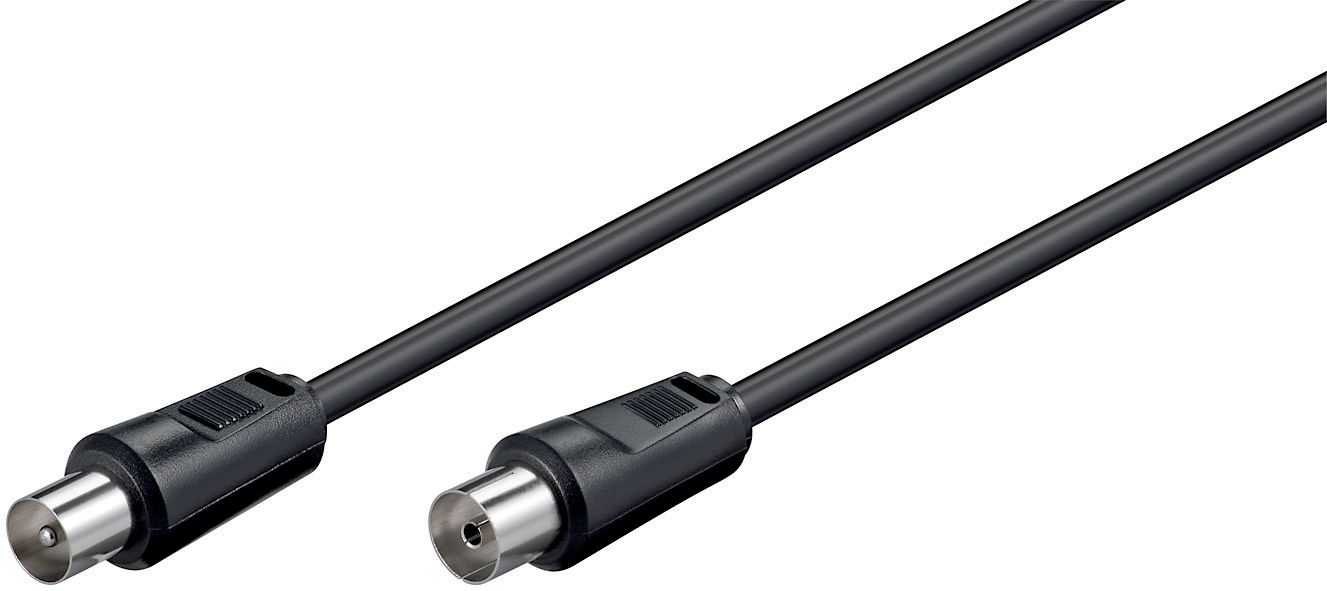 Coax M-F 1.5m Black 75 Ohm