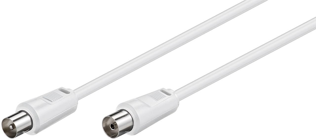 Coax M-F 2.5m White 75 Ohm