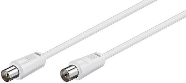 Coax M-F 5m White 75 Ohm