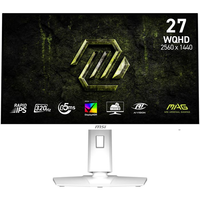 MSI 68.6cm (27") Wide Quad HD 2560 x 1440 Rapid IPS, 16:9, 300cd/m², 1.07B, 0.5ms, 178°/178°, 1000:1