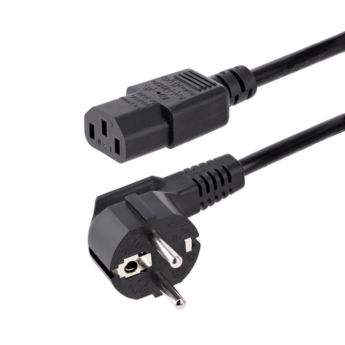COMPUTER POWER CORD - 3FT (1M) EU SCHUKO TO C13 18AWG