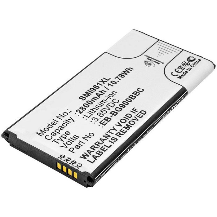 CoreParts Battery for Samsung Mobile 10.64Wh Li-ion 3.8V 2800mAh, with NFC, for Galaxy Round, Round LTE, S5, S5 Active, S5 Duos 4G, S5 LTE, S5 Prime, S5 Prime LTE, S5 Sport, GT-I9600, GT-I9602, GT-I9700, SC-02G, SM-G860, SM-G860P, SM-G870A, SM-G870D, SM-G900, SM-G9006V, SM-G9006W, SM-G9008V, SM-G9008W, SM-G9009D, SM-G9009W, SM-G900A, SM-G900F, SM-G900FD, SM-G900H, SM-G900M, SM-G900MD, SM-G900P, SM-G900R4, SM-G900R7, SM-G900S, SM-G900T, SM-G900V, SM-G901F, SM-G906, SM-G906K, SM-G906L, SM-G906S, S