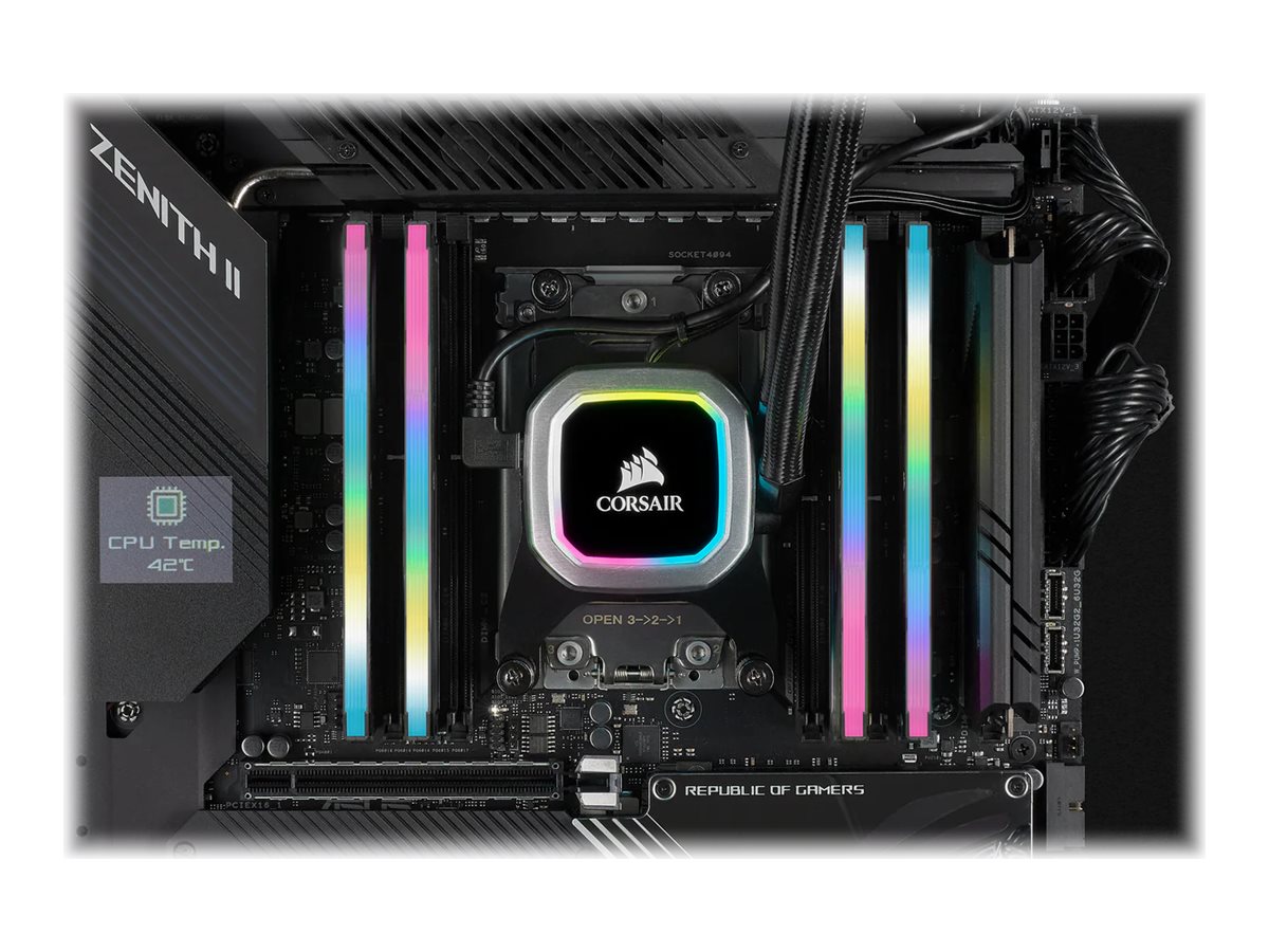 CORSAIR DDR4 16GB 2x8GB 3200MHz DIMM CL16 VENGEANCE RGB Pro SL Black 1.35V XMP 2.0