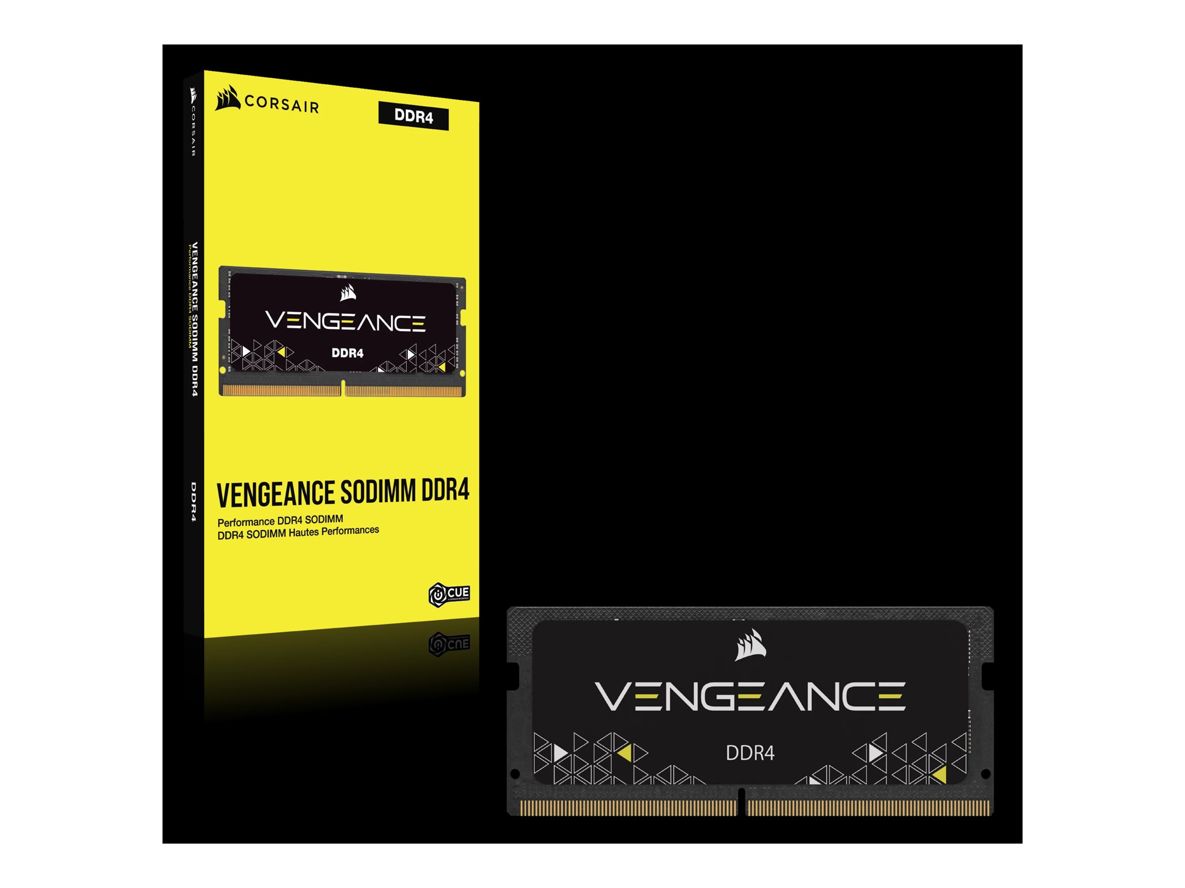 CORSAIR VENGEANCE DDR4 16GB 1x16GB 3200MHz SODIMM Unbuffered 22-22-22-53 Black PCB 1.2V