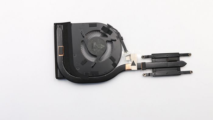 Lenovo CPU heatsink with integrated fan, designed for Lenovo ThinkPad T470 and T480 laptops, ensuring efficient cooling.