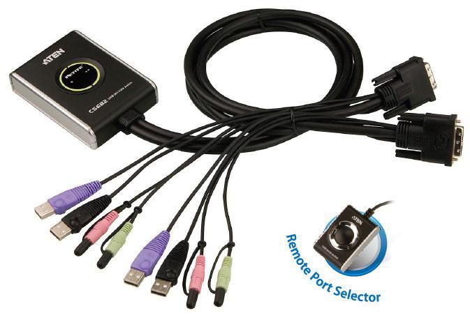 ATEN 2-Port USB DVI KVM Switch with Audio