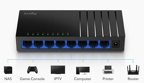 Cudy 8Port Gigabit Desktop  Switch GS108D