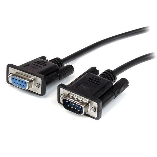 DB9 RS232 SERIAL EXTENSION CABL 2M BLACK MALE TO FEMALE CABLE