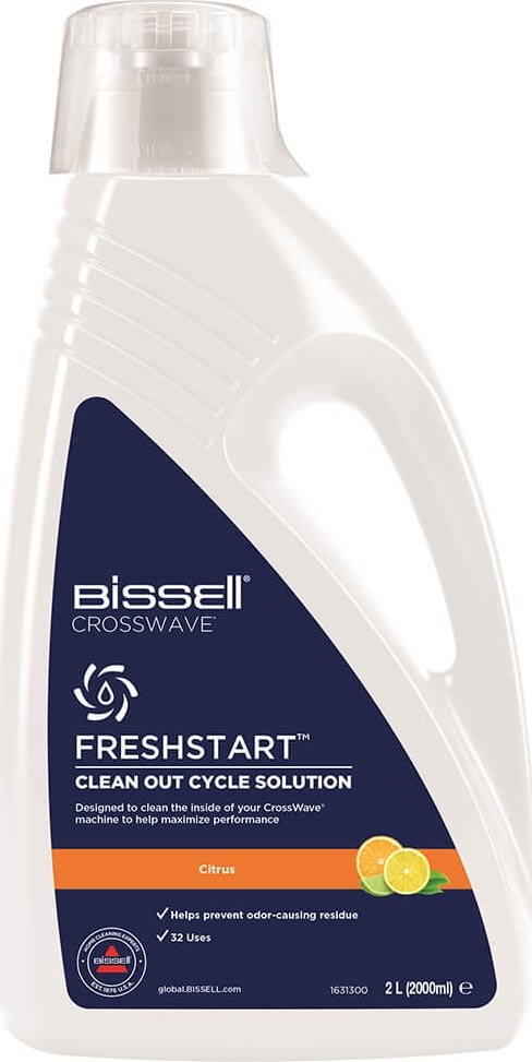 [AI generated title] Bissell Freshstart Clean Out Cycle Solution 2000 Ml rengøringsmiddel