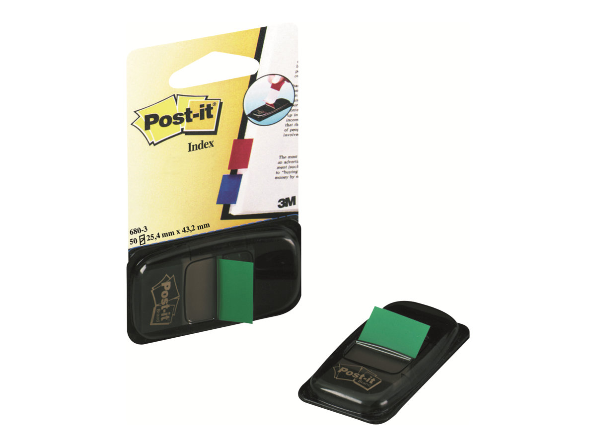 Post-it Index 680-3 Indeksflag med dispenser 50ark 25.4 x 43.1 mm