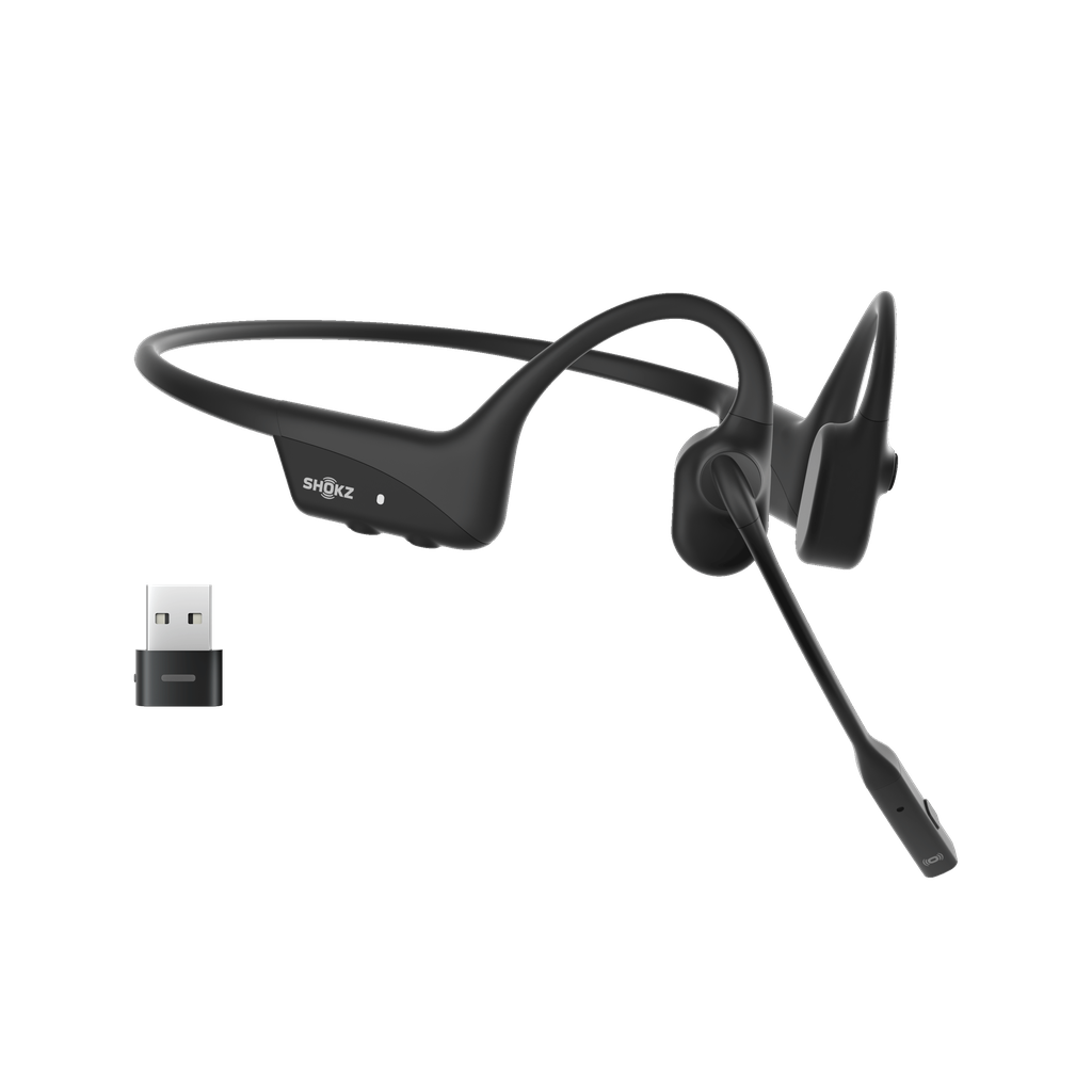 SHOKZ C120-AC-BK hovedtelefoner/headset Trådløs Ørekrog Kontor/Callcenter USB Type-C Bluetooth Sort