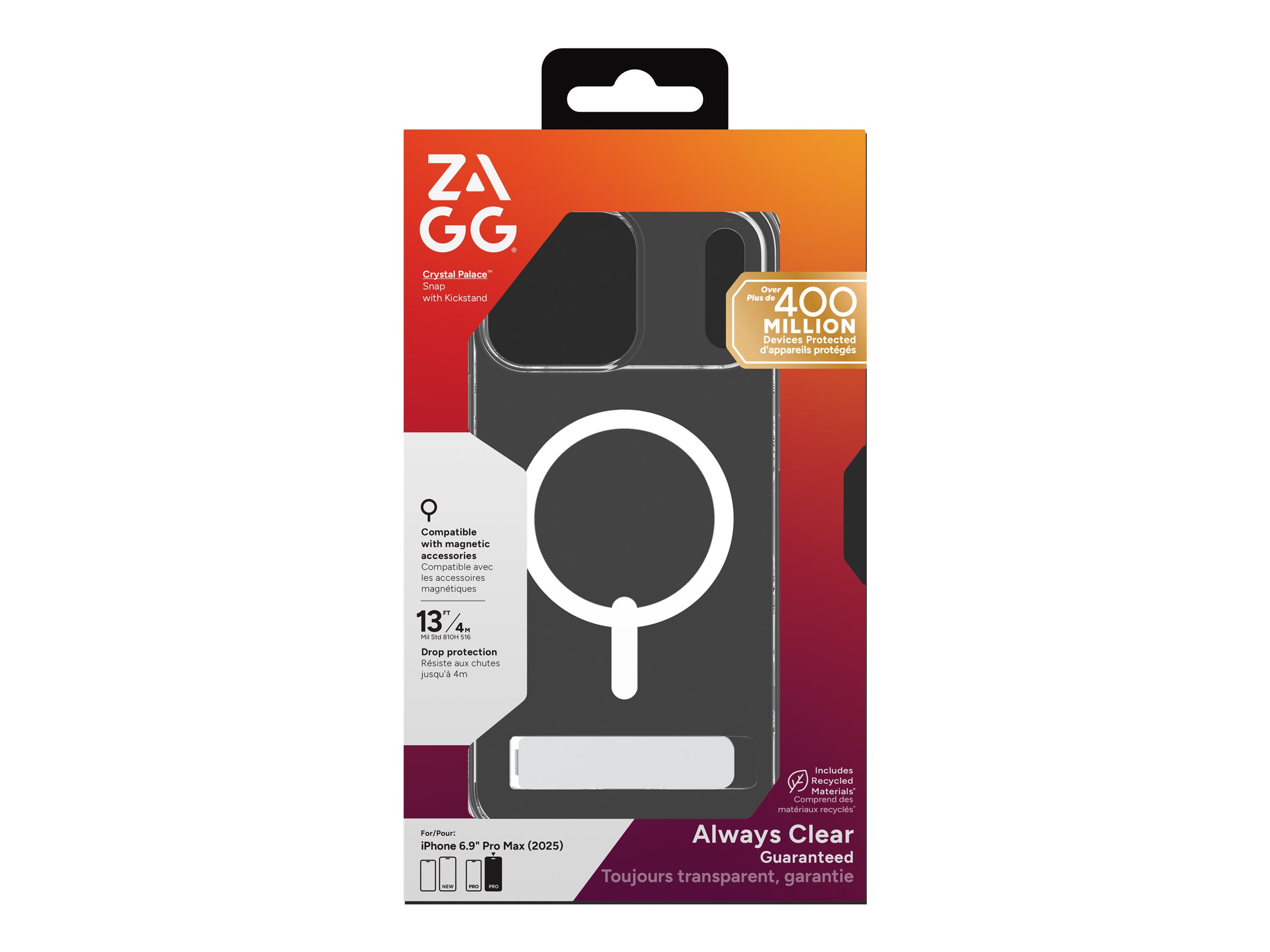 ZAGG Crystal Palace Snap Kickstand Beskyttelsescover Transparent