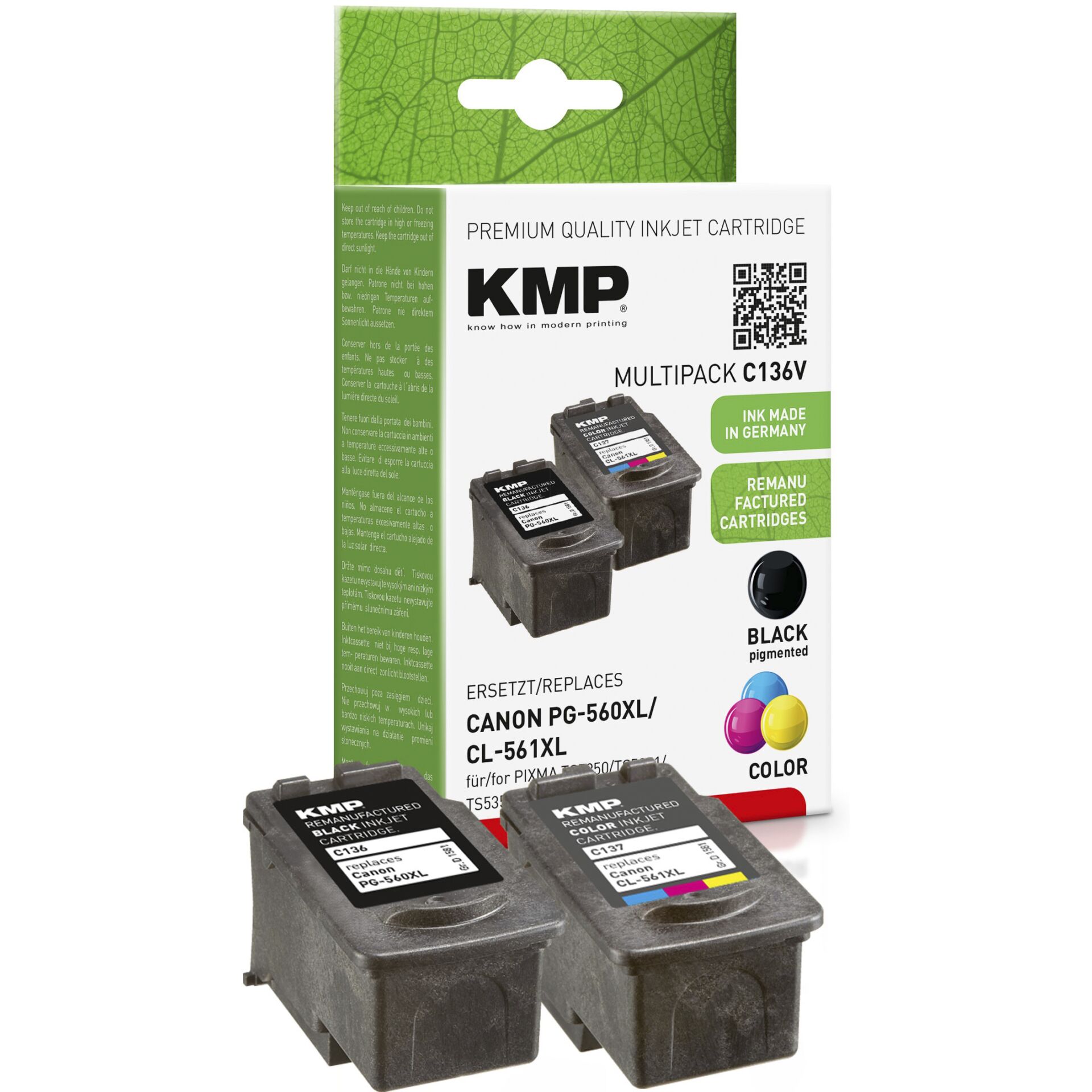KMP 1581,4005 Sort, Cyan, Magenta, Gul 400 sider Blæk