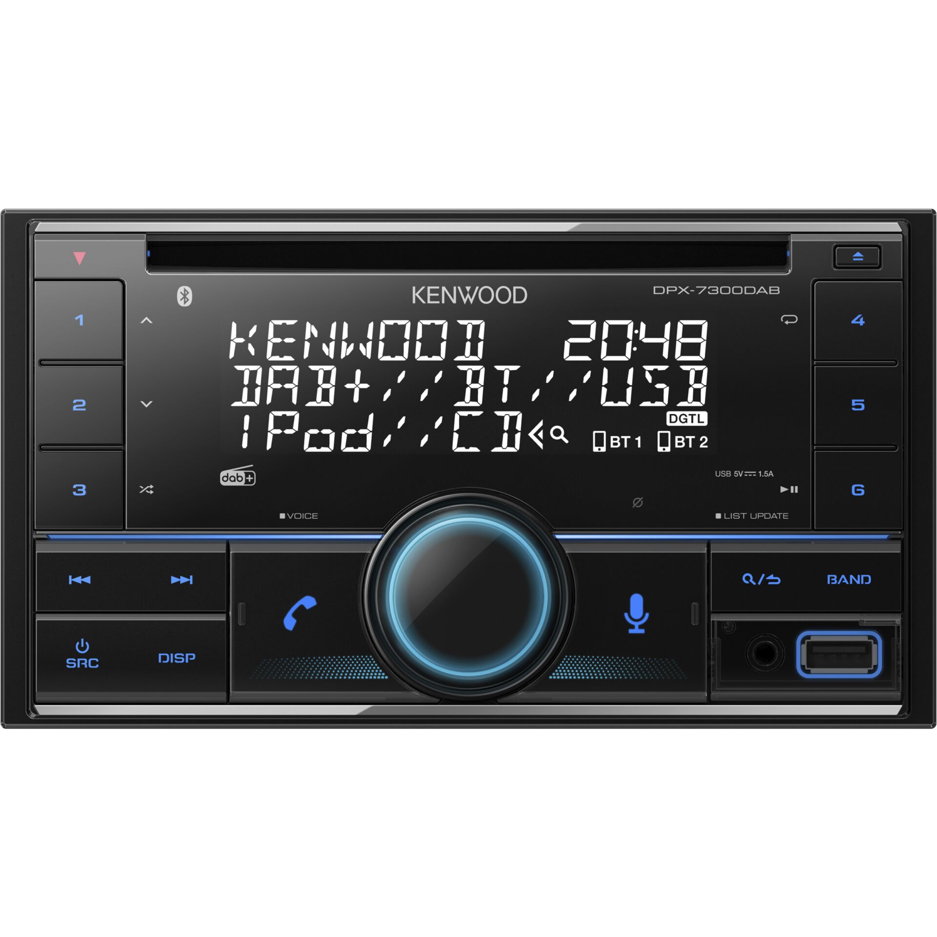 Kenwood Electronics DPX-7300DAB Sort Bluetooth