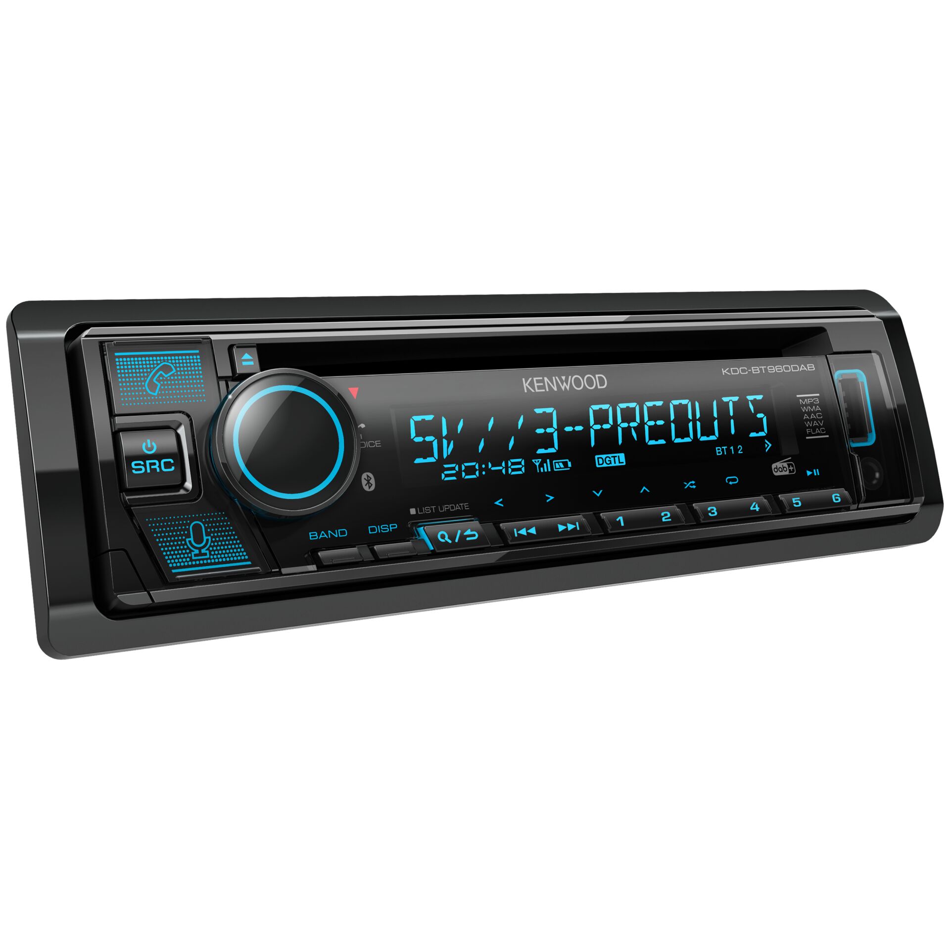 Kenwood Electronics KDC-BT960DAB Sort 200 W Bluetooth