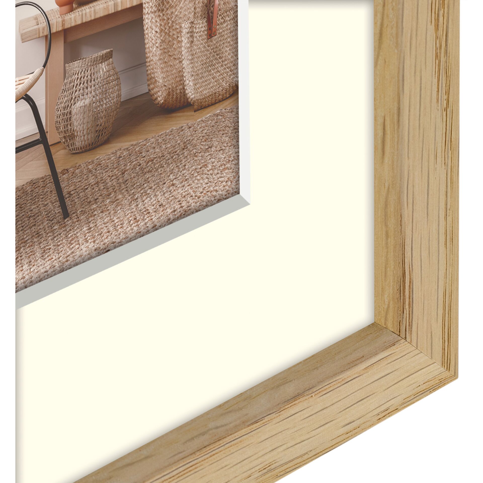 ZEP Malmo natural 9x13/13x18 Holz mit Passepartout V4557N