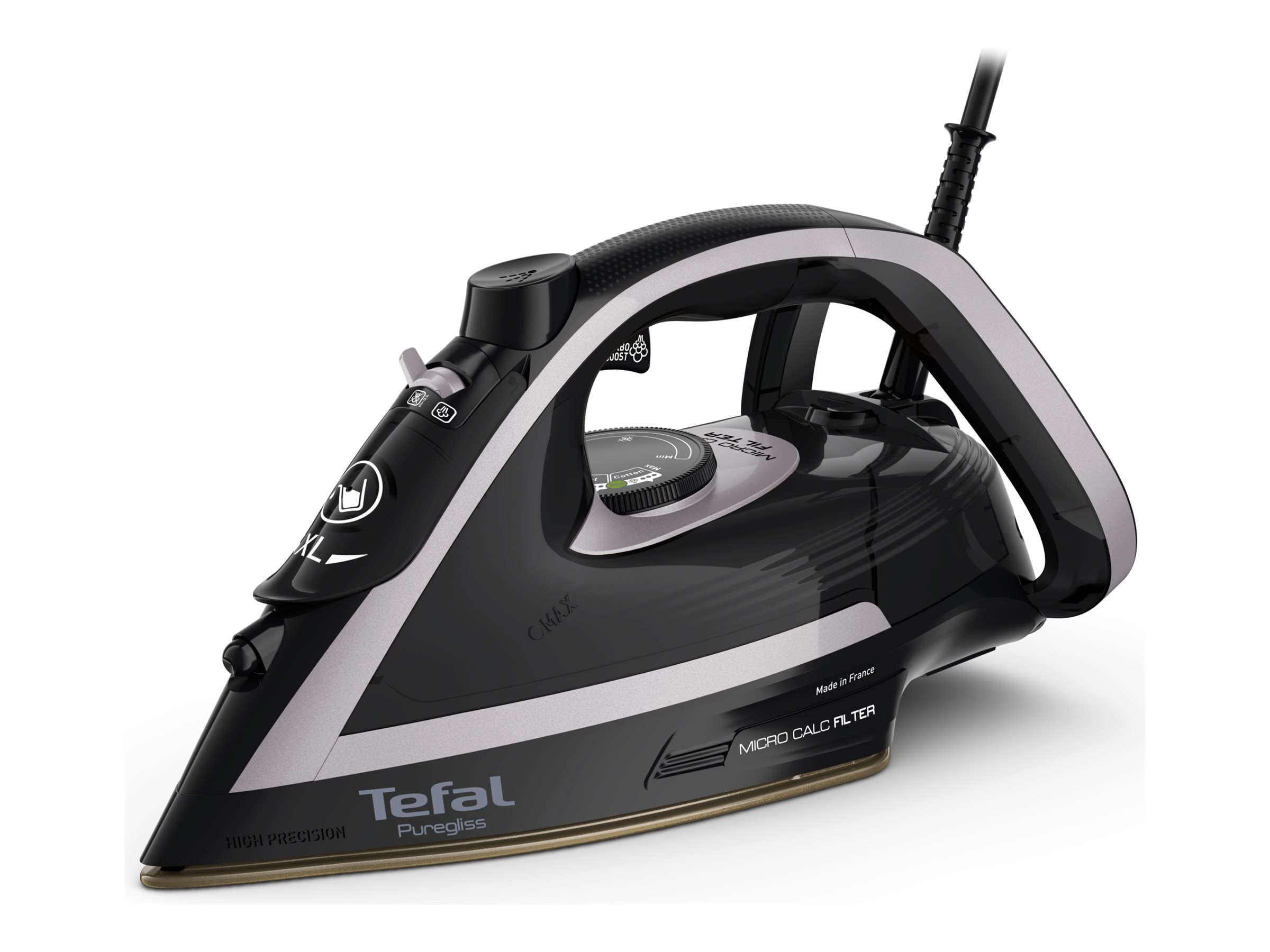 Tefal Puregliss FV8062E0 Dampstrygejern 3000W Sort Sølv