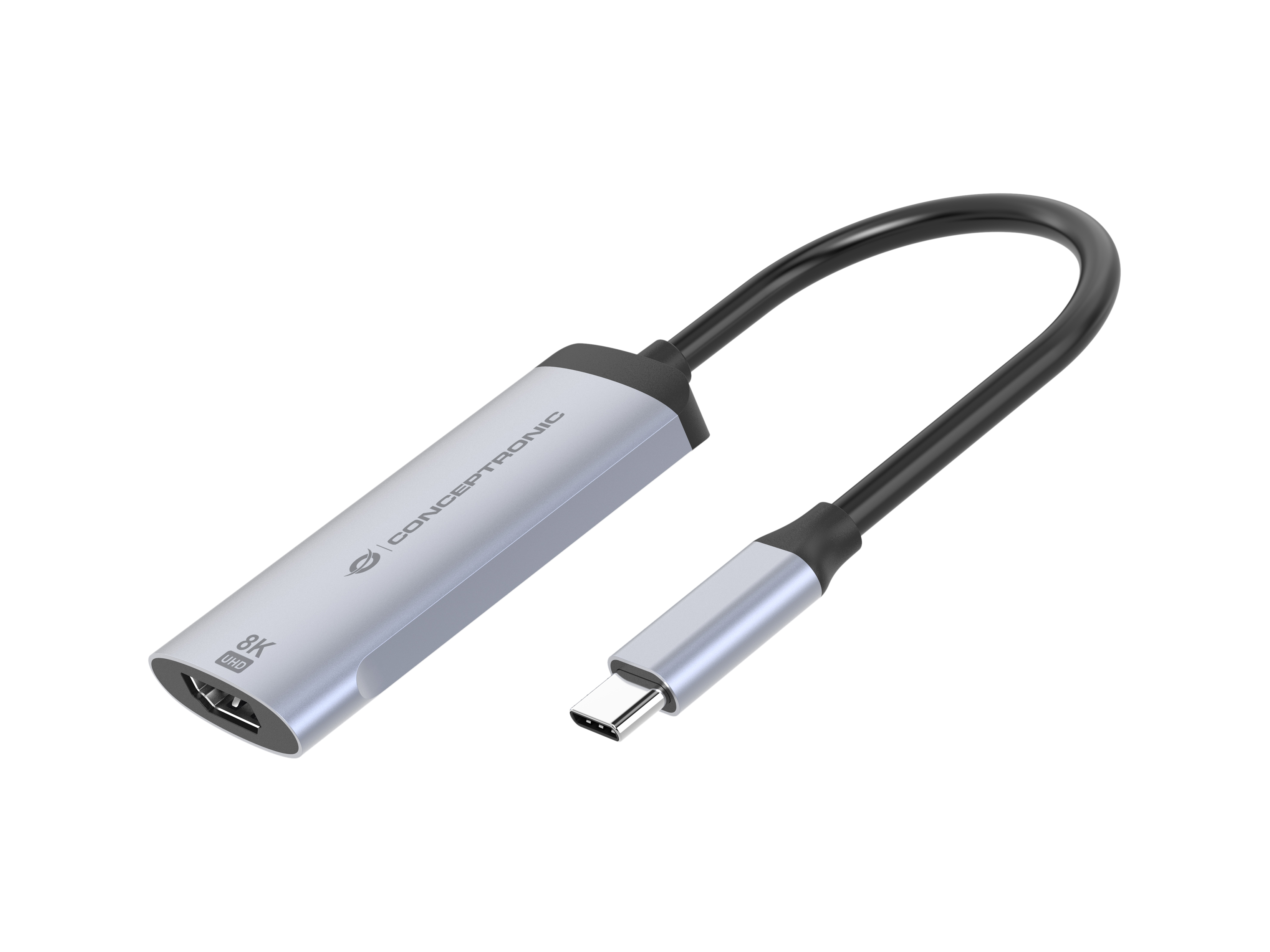 Conceptronic ABBY23G USB grafisk adapter 7680 x 4320 pixel Sølv