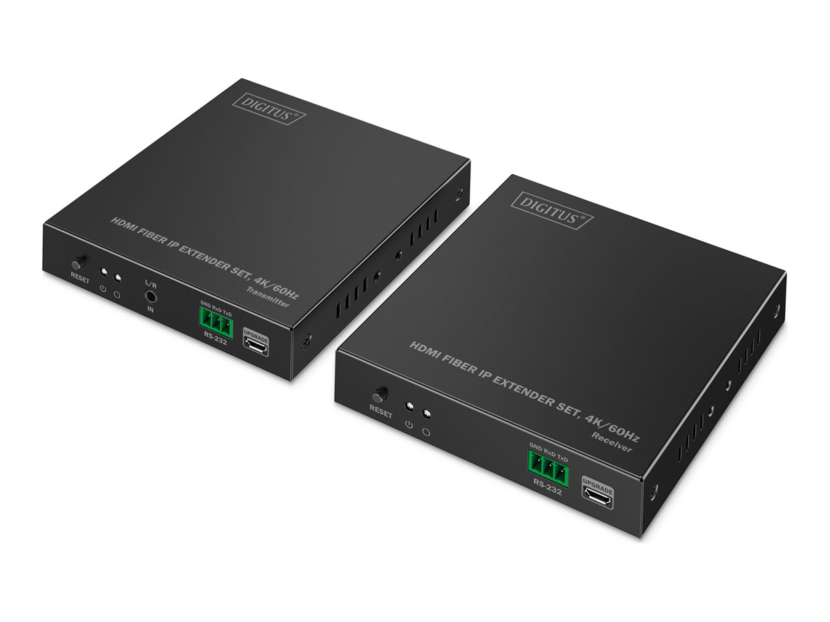 HDMI Fiber Extender Set - 4K/60Hz - 40km/300m - Black