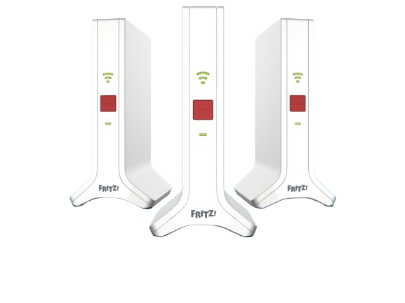 FRITZ!Repeater Mesh Set 4200 Netværksgentager 4200 Mbit/s Rød, Hvid