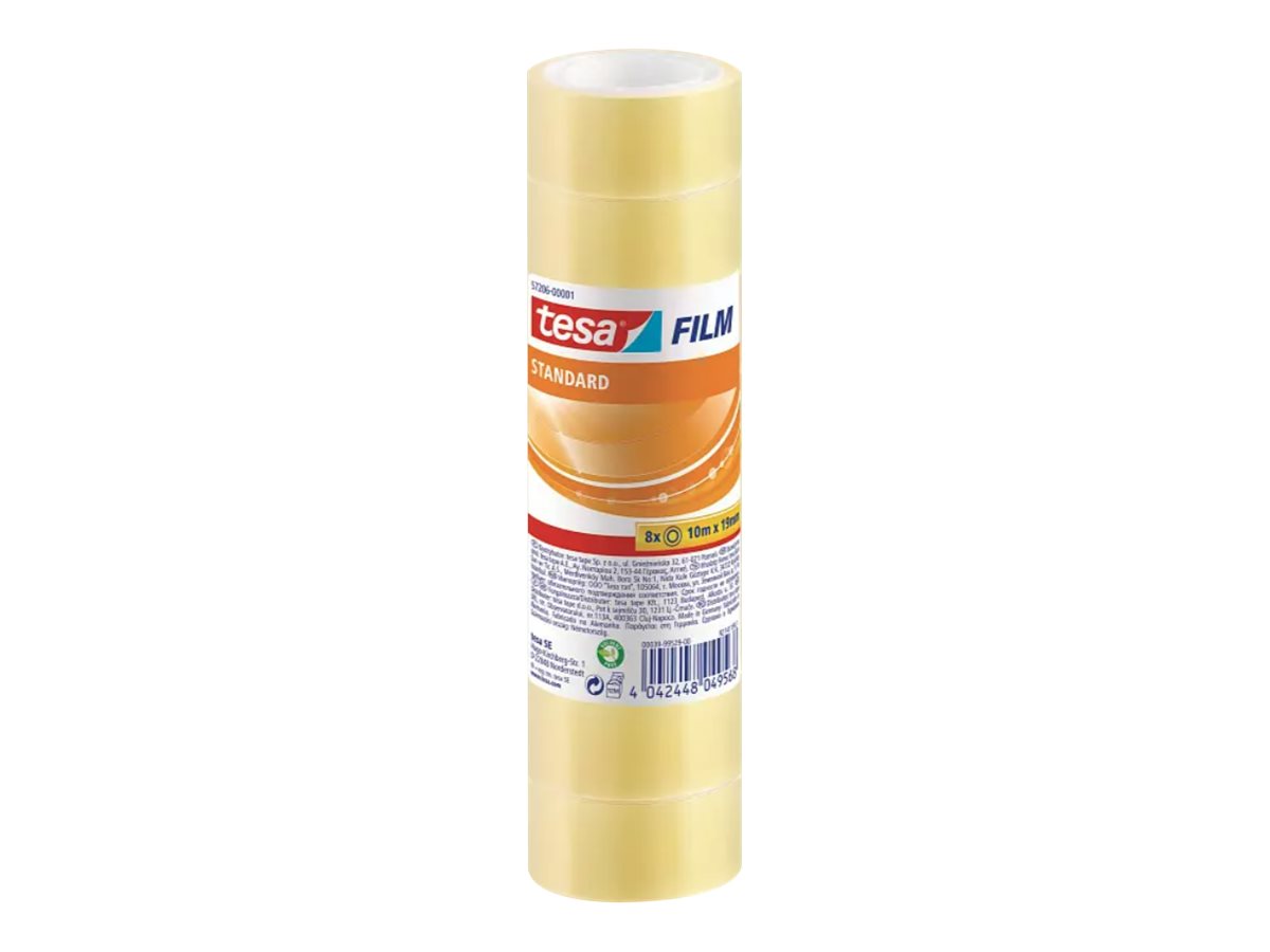 Tesafilm Standard selvklæbende film - 19 mm x 10 m - transparent