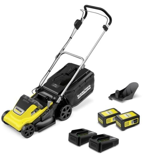 [AI generated title] Kärcher LMO 4-18 Dual Battery Set Græsslåmaskine Klippebredde 46 Cm