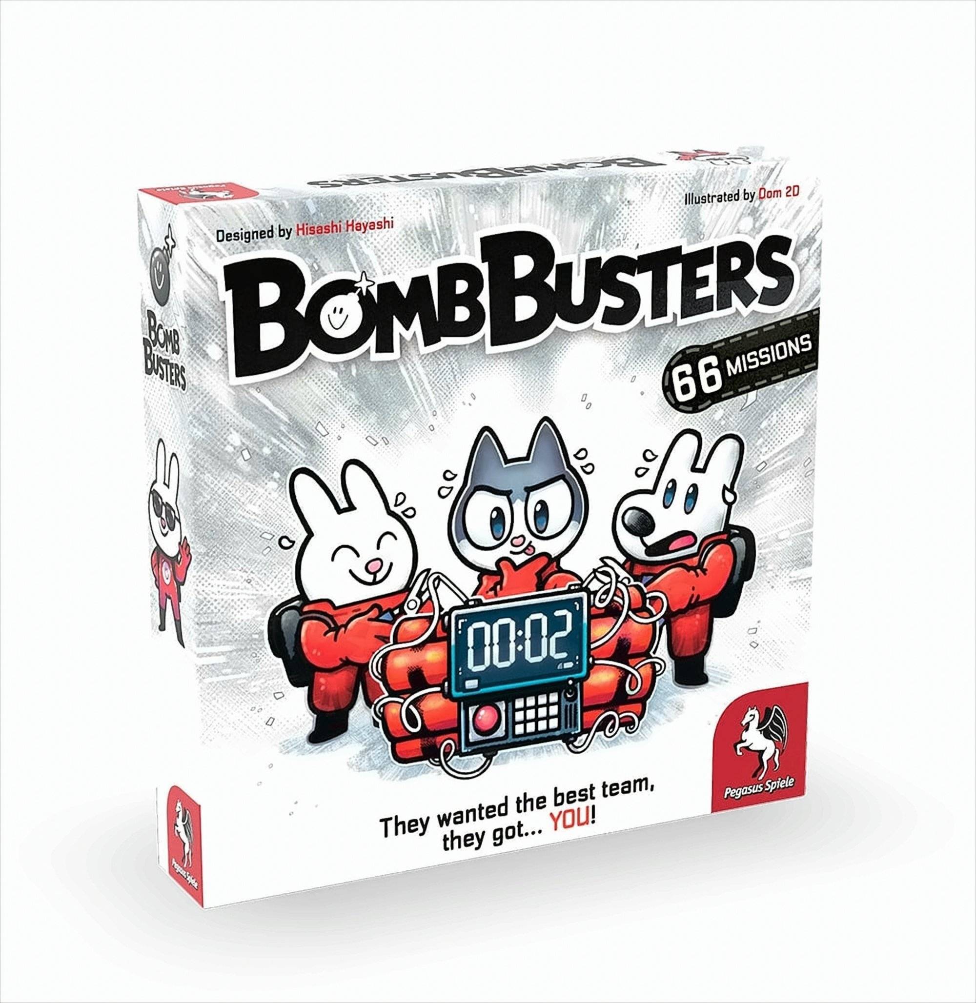 [AI generated title] Pegasus Technologies Bomb Busters Brætspil Tysk