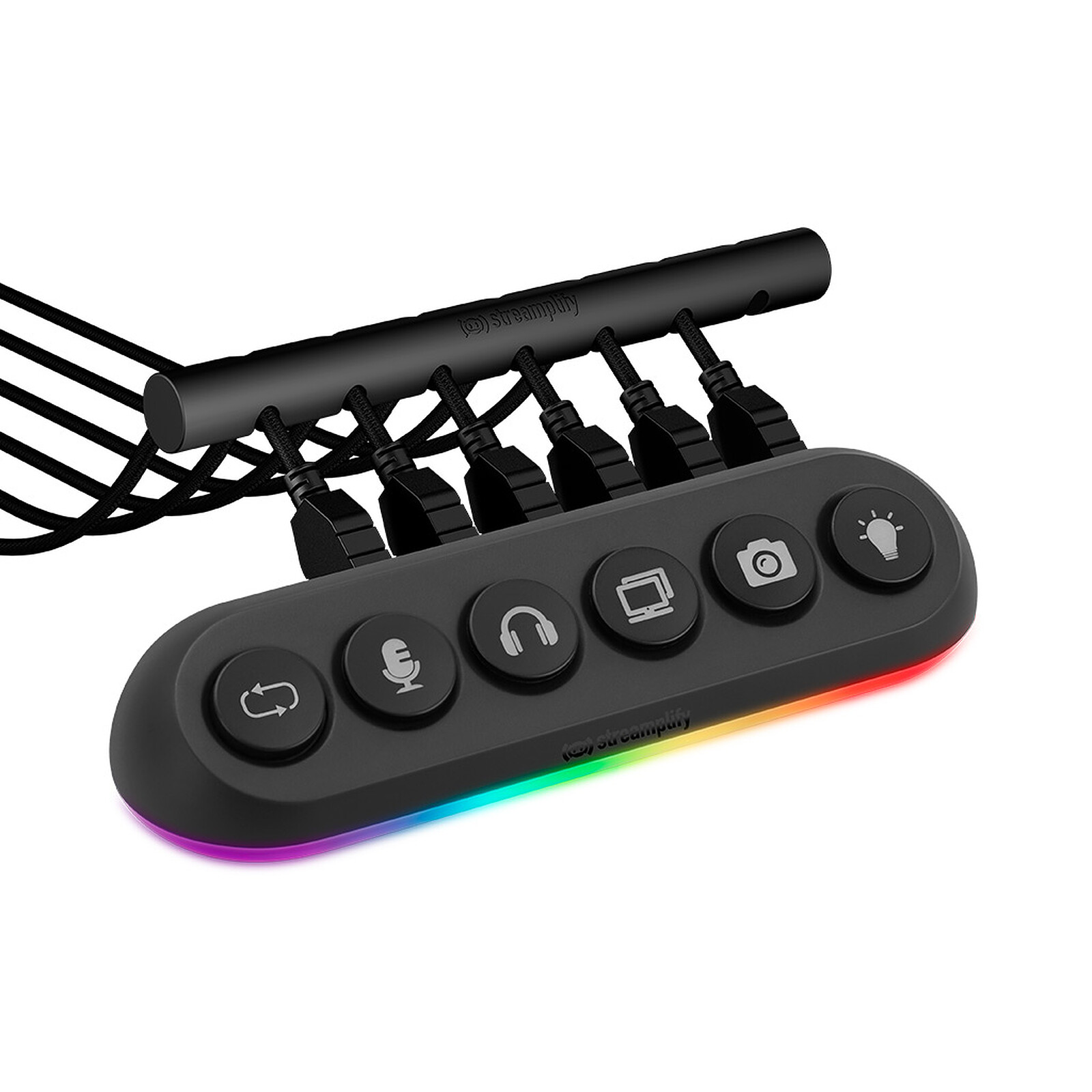 [AI generated title] Streamplify Hub Deck 5 Usb Hub Med Rgb Belysning