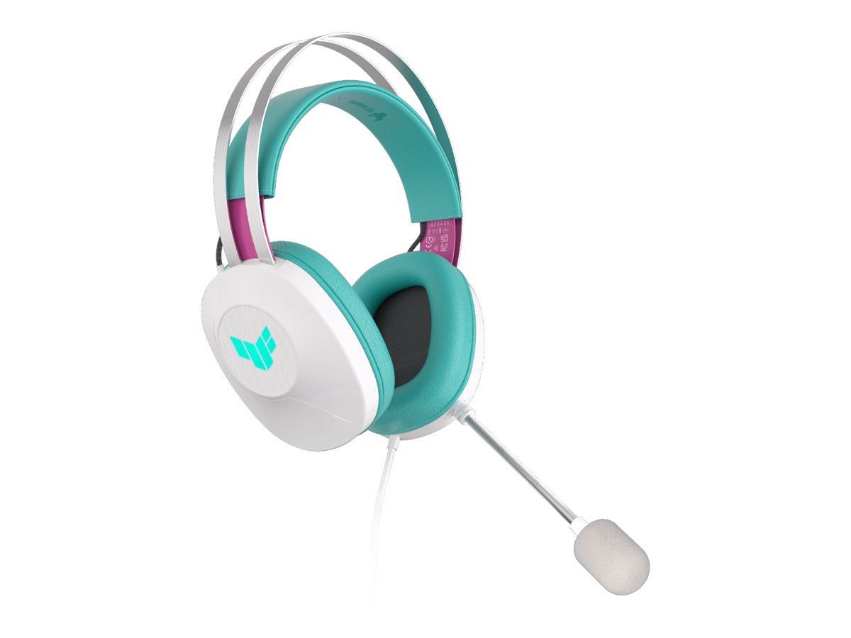 ASUS TUF Gaming H1 Gen II Kablet Høretelefoner Blå Pink Hvid