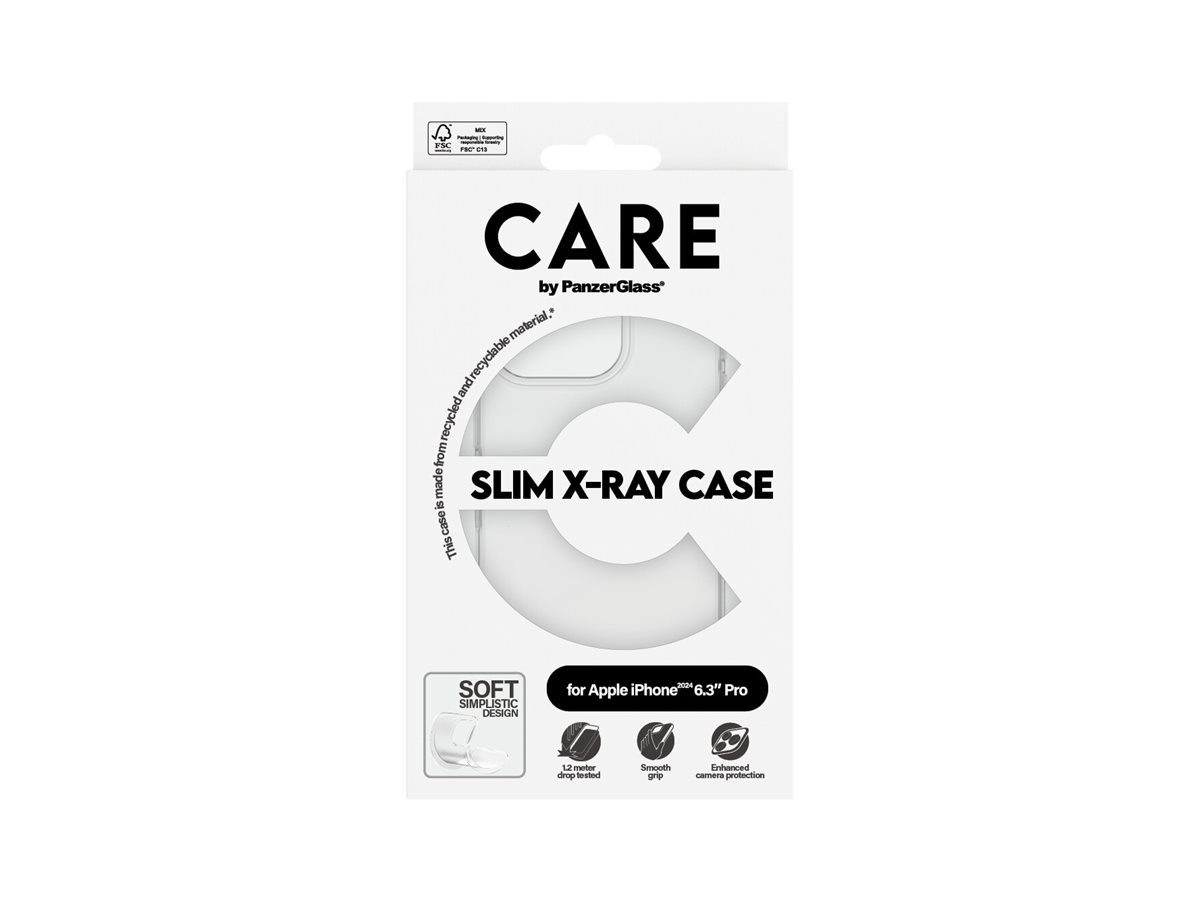 PanzerGlass CARE by Fashionable Case Transparent X-Ray Soft Basic iPhone 16 Pro Beskyttelsescover Transparent