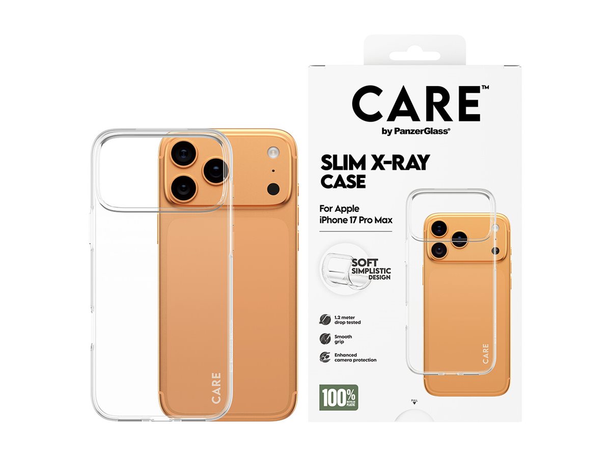 PanzerGlass CARE by Fashionable Case Transparent X-Ray Soft Basic iPhone 17 Pro Max Beskyttelsescover Transparent