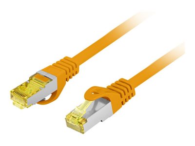 N--LANBERG Patchcord CAT.6A S/FTP LSZH CU 0.5m orange Fluke Passed