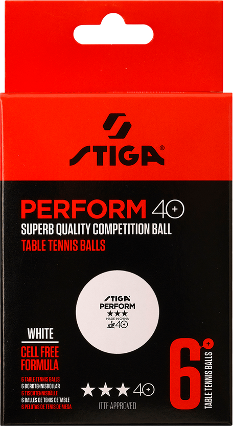 [AI generated title] Stiga Bordtennisbolde Perform 40 6-Pack